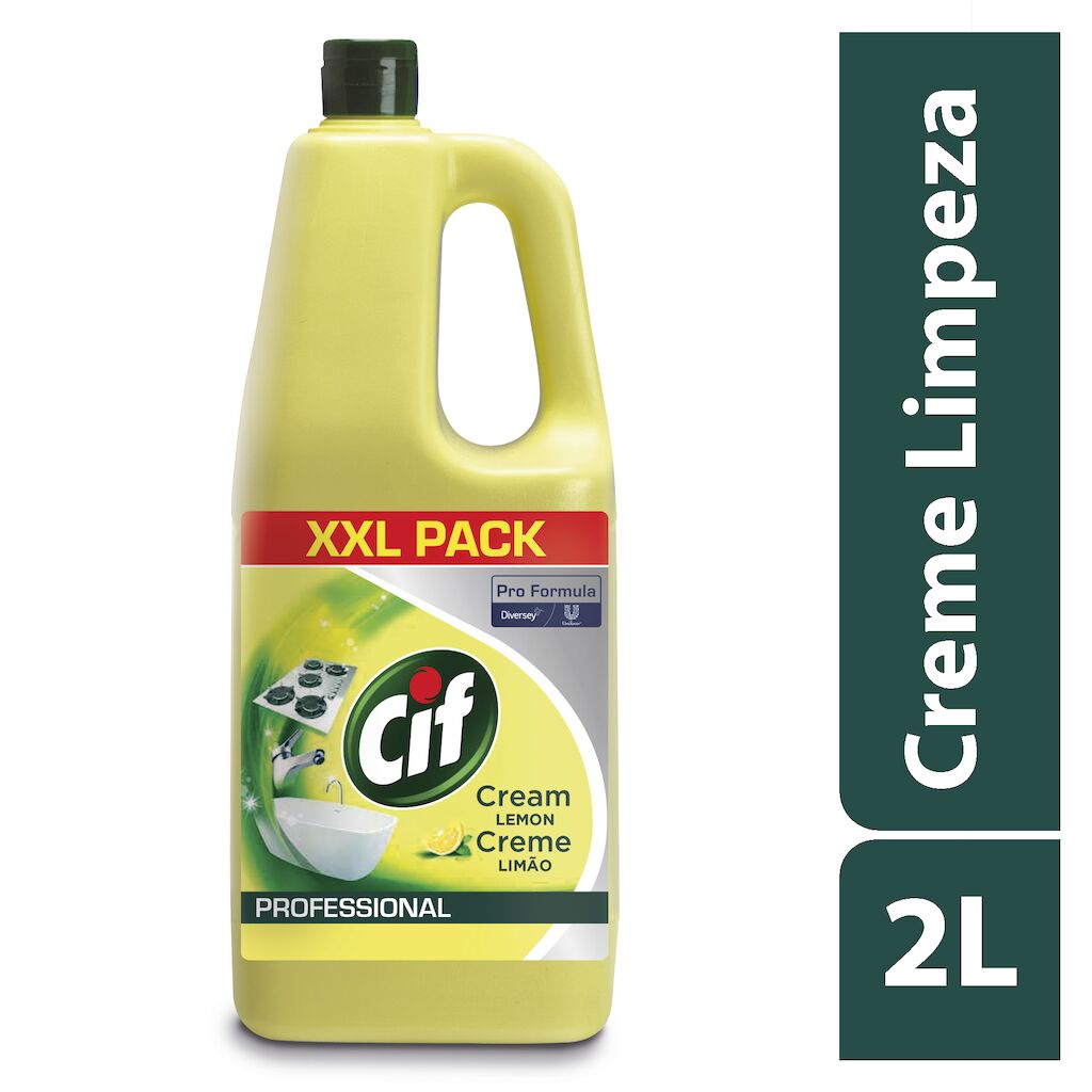 Cif Pro Formula Creme Limão 6x2L - Creme de limpeza com micropartículas naturais